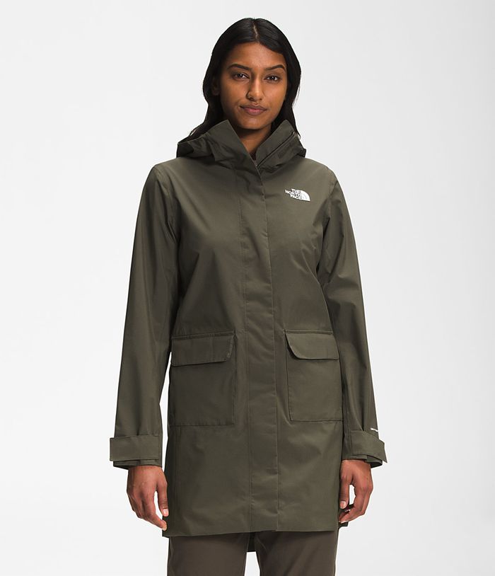 Casaca Impermeable The North Face Mujer City Breeze Parka Ii Verde Oscuro - Peru 38075IDRZ